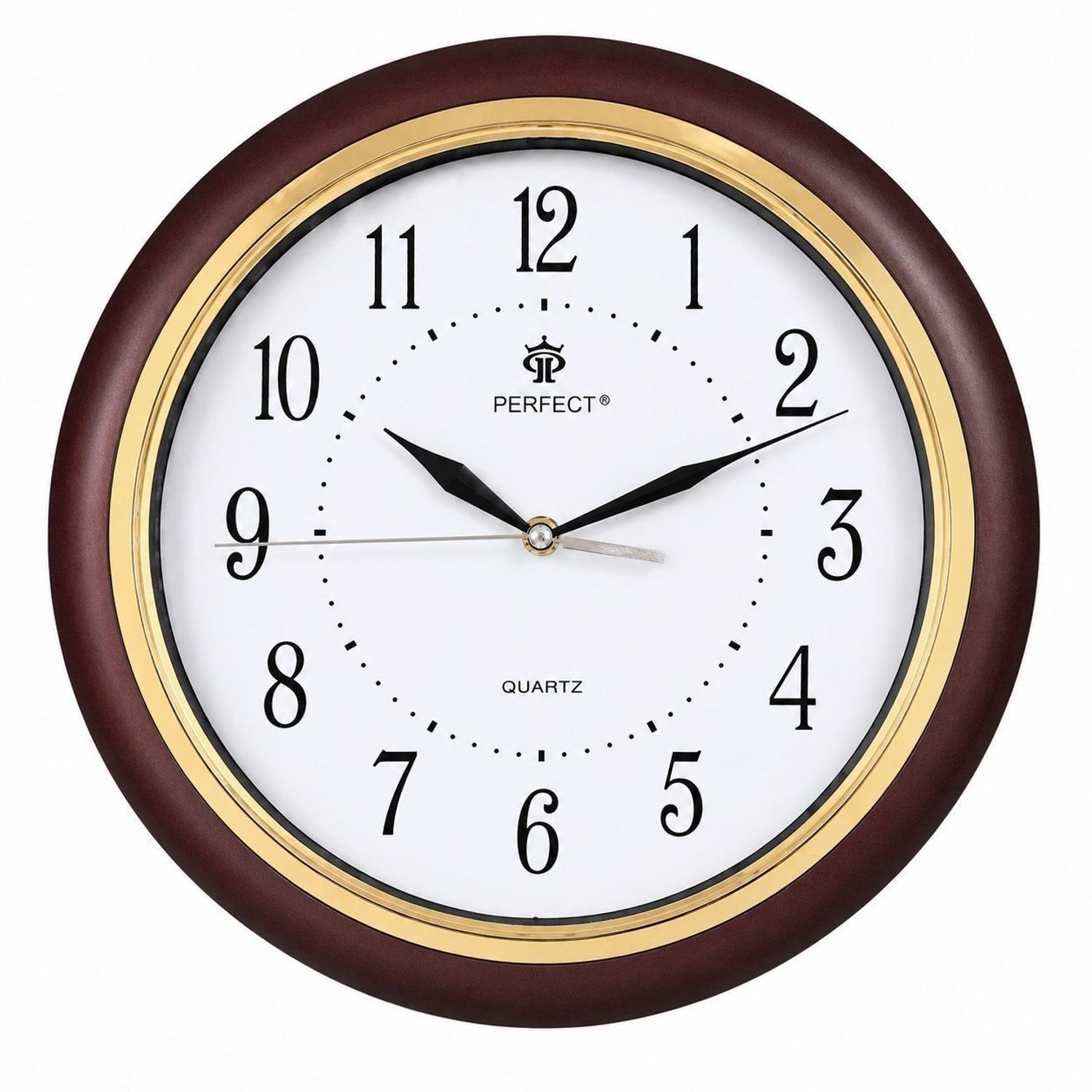 Zegar ścienny Perfect JQ17 Dark Brown 32 cm brązowy cichy – grawer gratis.jpg